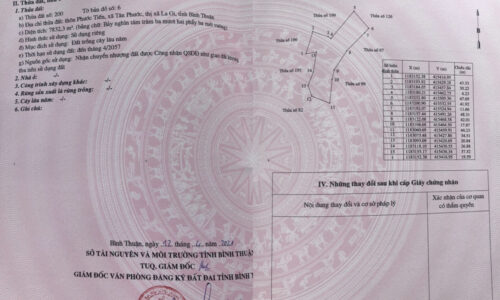 Bán  đất sào tân phước thị xã lagi bình thuận