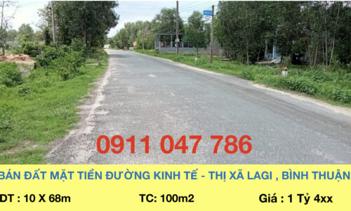 Bán Lô Đất Mặt Tiền Đường Kinh Tế Thị Xã Lagi, Bình Thuận