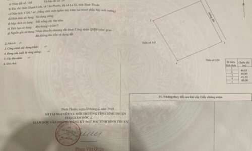 Bán Đất Mặt Tiền Đường Sỏi Lê Văn Duyệt, Thị Xã Lagi, Bình Thuận – Giá Rẻ, Lợi Nhuận Cao