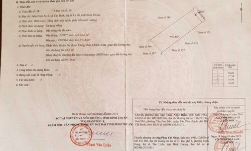 Bán Lô Đất Đầu Tư Gần Biển Ba Thật – Đồi Dương Thị Xã Lagi, Bình Thuận