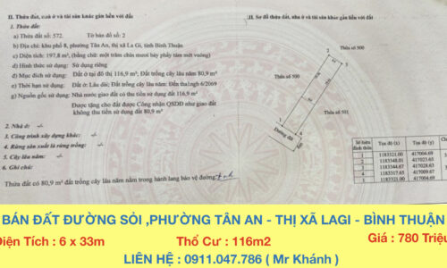 Cơ Hội Đầu Tư Vàng – Đất Đường Rộng 10m, Khu Dân Cư Tân An, Lagi, Bình Thuận