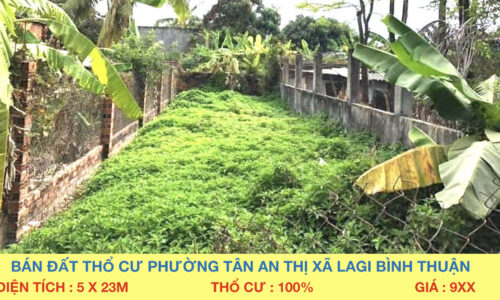 Bán Lô Đất Hẻm Bê Tông Xe Hơi Ngay Trung Tâm Hành Chính, Trung Tâm Thương Mại Phường Tân An, Thị Xã Lagi, Bình Thuận