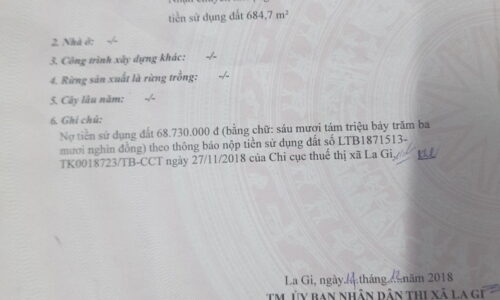 Bán Lô Đất Mặt Tiền Đường Lê Văn Duyệt, Xã Tân Phước, Thị Xã Lagi, Bình Thuận
