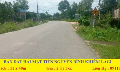 Lô đất mặt tiền Nguyễn Bỉnh Khiêm kết nối với đường Nguyễn Thượng Hiền: Cơ hội đầu tư hấp dẫn tại trung tâm hành chánh Tân An, thị xã Lagi, Bình Thuận